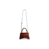 Petit sac à main Hourglass à imprimé écaille de tortue « Marron » 5935462AAZK2126
