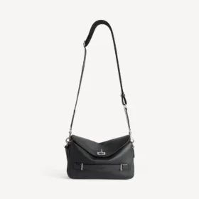 Petit sac messager Le 7 Cube pour homme, noir