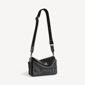 Petit sac messager Le 7 Cube pour homme, noir