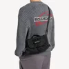 Petit sac messager militaire pour homme, noir