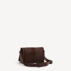 Petit sac messager à rabat « City » pour homme, couleur espresso clair