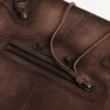 Petit sac messager à rabat « City » pour homme, couleur espresso clair