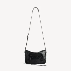 Petit sac messager à rabat « City » pour homme, noir