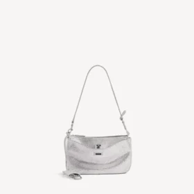 Pochette à bandoulière Rodeo pour femme, ornée de strass, gris fumé