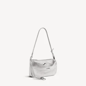 Pochette à bandoulière Rodeo pour femme, ornée de strass, gris fumé
