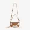 Pochette City pour femme avec bandoulière, couleur beige/camel Pochette City pour femme avec bandoulière, couleur beige/camel