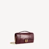 Pochette pour femme en forme d’Hourglass avec chaîne, couleur bordeaux foncé Pochette pour femme en forme d’Hourglass avec chaîne, couleur bordeaux foncé