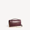 Pochette pour femme en forme d’Hourglass avec chaîne, couleur bordeaux foncé Pochette pour femme en forme d’Hourglass avec chaîne, couleur bordeaux foncé