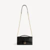 Pochette pour femme en forme d&rsquo;Hourglass avec chaîne, couleur noire
