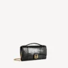 Pochette pour femme en forme d&rsquo;Hourglass avec chaîne, couleur noire