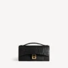 Pochette pour femme en forme d&rsquo;Hourglass avec chaîne, couleur noire