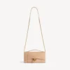 Pochette pour femme en forme d&rsquo;Hourglass avec chaîne, couleur nude