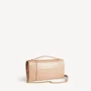 Pochette pour femme en forme d&rsquo;Hourglass avec chaîne, couleur nude