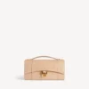 Pochette pour femme en forme d&rsquo;Hourglass avec chaîne, couleur nude