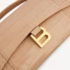 Pochette pour femme en forme d&rsquo;Hourglass avec chaîne, couleur nude