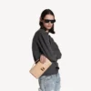 Pochette pour femme en forme d&rsquo;Hourglass avec chaîne, couleur nude