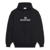 Polaire unisexe FW21 à logo imprimé, manches longues et capuche, noire 600583TKVI81070