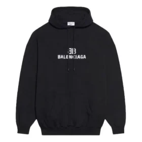 Polaire unisexe FW21 à logo imprimé, manches longues et capuche, noire 600583TKVI81070 Polaire unisexe FW21 à logo imprimé, manches longues et capuche, noire 600583TKVI81070