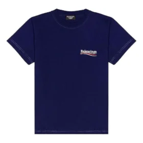 Political Campaign T-shirt, coupe moyenne « Pacific Blue White » 620967TKVJ11195