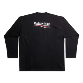 Political Campaign T-shirt à manches longues, coupe large « Noir » 681046TKVJ11070