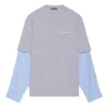 Political Campaign T-shirt superposé « Gris » 671401TKVJ11379