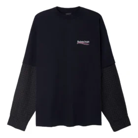 Political Campaign T-shirt superposé Oversized « Black » 698631TKVJ19070