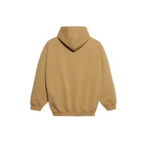 Polo Balenciaga pour homme « Paris Laurel » en polaire imprimée, kaki 570811TIV259605