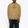 Polo Balenciaga pour homme « Paris Laurel » en polaire imprimée, kaki 570811TIV259605