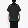 Polos décontractés à manches courtes Balenciaga FW21 pour homme, double épaisseur, noir 661507TKVA51042