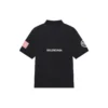 Polos en coton imprimé « Space » Balenciaga x NASA FW21 pour homme, noir 662493TKVG11070