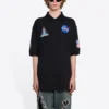 Polos en coton imprimé « Space » Balenciaga x NASA FW21 pour homme, noir 662493TKVG11070
