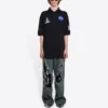 Polos en coton imprimé « Space » Balenciaga x NASA FW21 pour homme, noir 662493TKVG11070