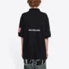 Polos en coton imprimé « Space » Balenciaga x NASA FW21 pour homme, noir 662493TKVG11070