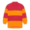 Polos à manches longues découpés « Framboise orange fluo » 657073TKVA56667