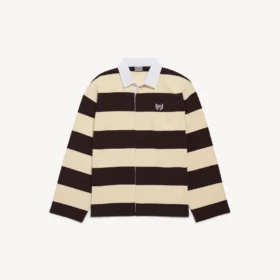 Polos pour homme marron foncé/beige