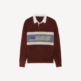 Polos sportifs à empiècements pour homme, bordeaux/multicolore