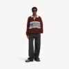 Polos sportifs à empiècements pour homme, bordeaux/multicolore Polos sportifs à empiècements pour homme, bordeaux/multicolore