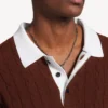 Polos sportifs à empiècements pour homme, bordeaux/multicolore Polos sportifs à empiècements pour homme, bordeaux/multicolore