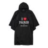 Poncho « Black » I Love Paris de Balenciaga 812055TRO591000