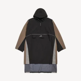 Poncho techwear pour homme, noir