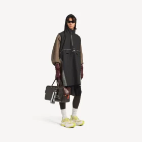 Poncho techwear pour homme, noir