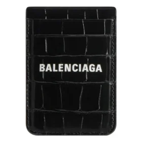 Porte-cartes Cash Magnet à motif crocodile en relief « Noir Blanc » 6758352AAYM1090