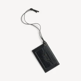 Porte-cartes « City » avec breloque et miroir pour femme, noir