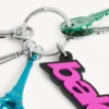 Porte-clés/breloque Balenciaga « Biker » pour femme, rose/noir