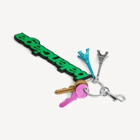 Porte-clés/breloque Balenciaga « Biker » pour femme, vert/noir