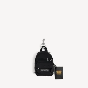Porte-clés/breloque Balenciaga pour homme « i pubg i pubgm explorer micro backpack » en noir