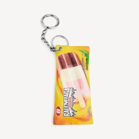 Porte-clés/breloque pour homme en forme de pochette à friandises, couleur jaune
