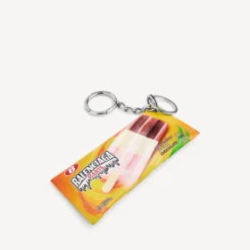 Porte-clés/breloque pour homme en forme de pochette à friandises, couleur jaune