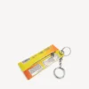 Porte-clés/breloque pour homme en forme de pochette à friandises, couleur jaune