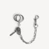 Porte-clés Neverlost pour homme, finition argent antique